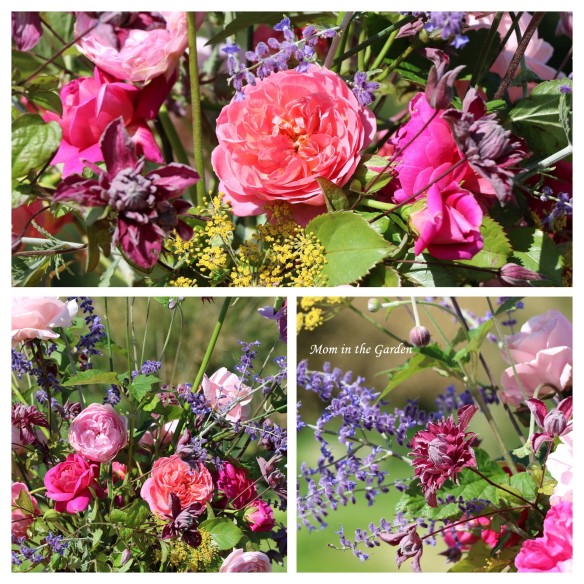 Rose arrangement collage